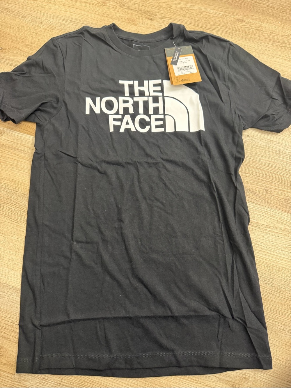 The North Face Black Short-Sleeve Logo Tee with White Graphic